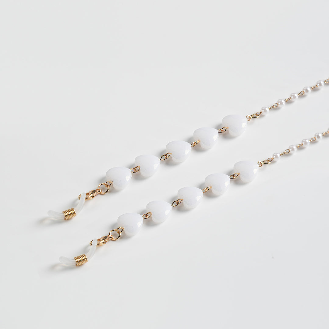 Heart-Shaped Beaded Eyewear Chain kalsten