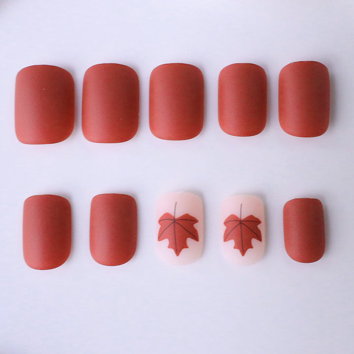 Autumn Leaf Pattern Nail Art Kalsten