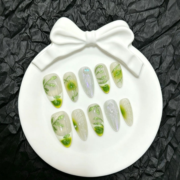 Botanical Art Press-On Nails Set