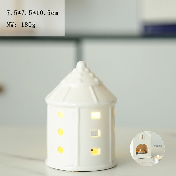 Ceramic House-Shaped Candle Holder Kalsten