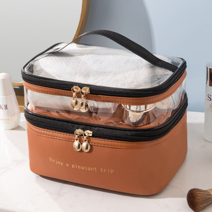 Transparent Dual-Layer Cosmetic Organizer Kalsten