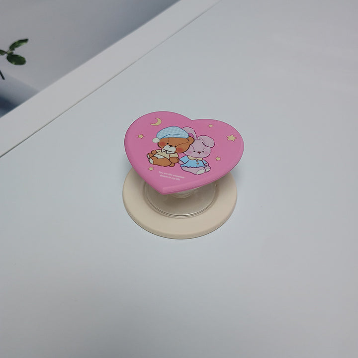 Heart-Shaped Character Phone Grip Kalsten