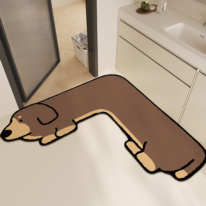 Cat-Shaped Decorative Kitchen Mat for Home