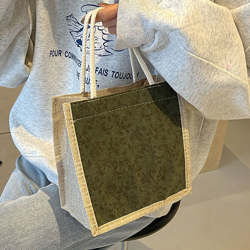 Decorative Floral Print Tote Bag  1790617122