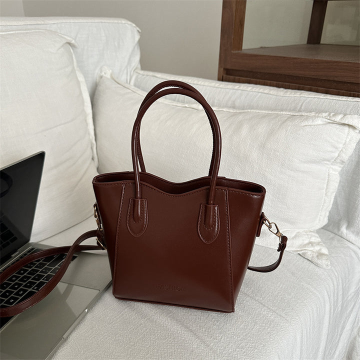 Luxurious Structured Handheld Satchel