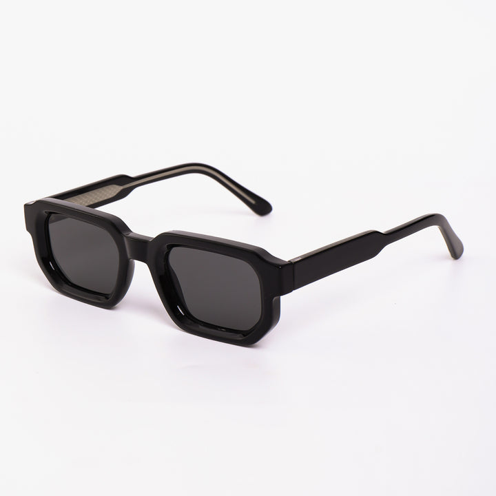 Women's sunglasses in a futuristic design with a shiny frame and fashionable lenses Kalsten