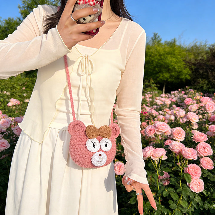 Lion-Themed Plush Crossbody Bag