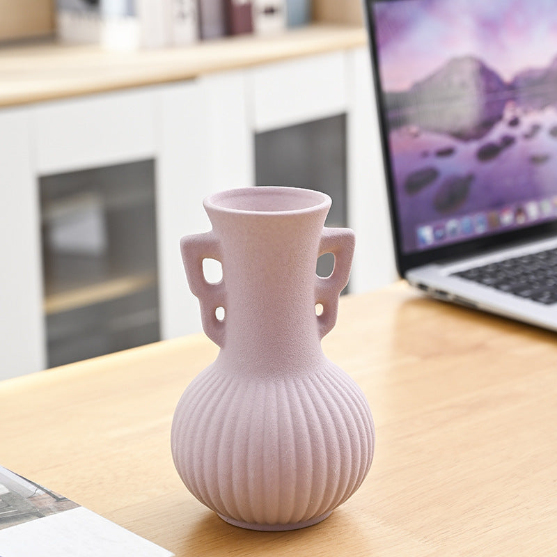 Textured Decorative Ceramic Flower Vase Kalsten