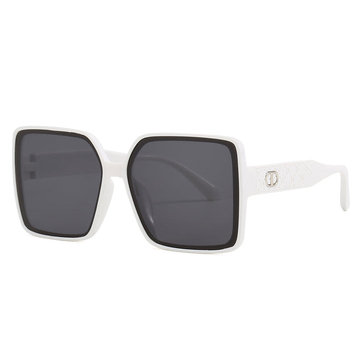 Ladies fashionable square sunglasses with transparent design Kalsten