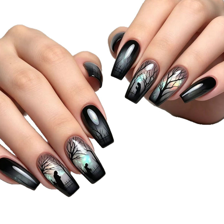 Artistic Night Scene Nail Art Kalsten