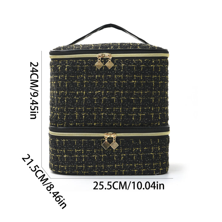 Cosmetic organizer bag with elegant fabric Kalsten
