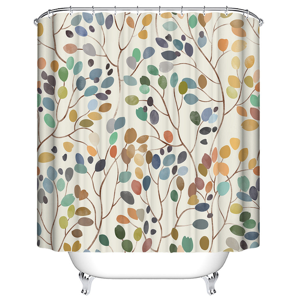 Leafy Floral Shower Curtain Kalsten