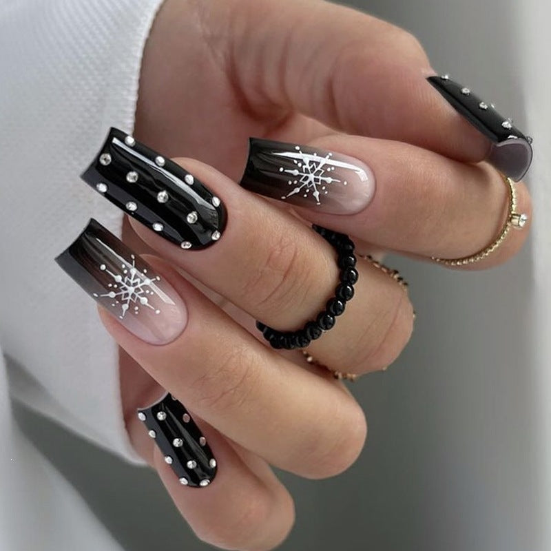 Artificial nail set with festive winter theme Kalsten