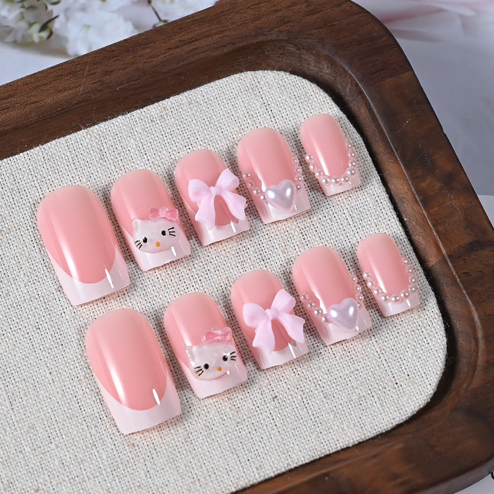 Decorative Press-On Nail Tips Set