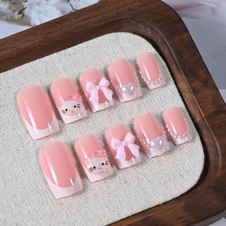 Decorative Press-On Nail Tips Set