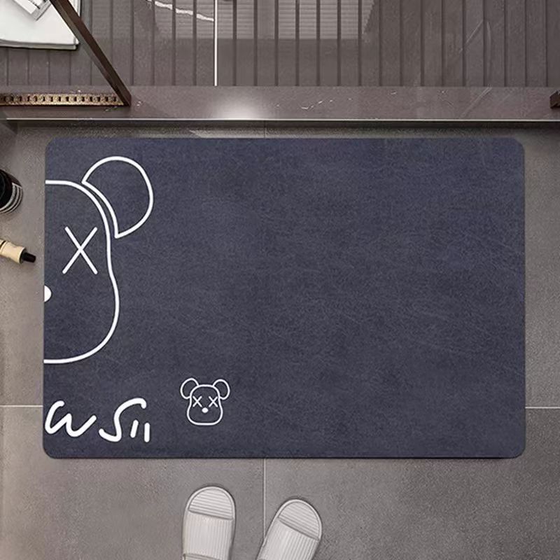 Playful Bear-Themed Bathroom Mat Kalsten