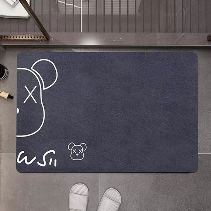 Playful Bear-Themed Bathroom Mat Kalsten