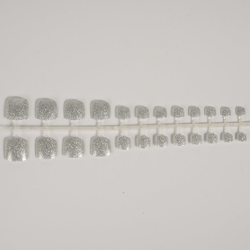 Glittery Press-On Toenail Art Kalsten