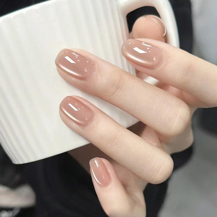 Stylish Press-On Nail Set with Elegant Floral Accents Kalsten