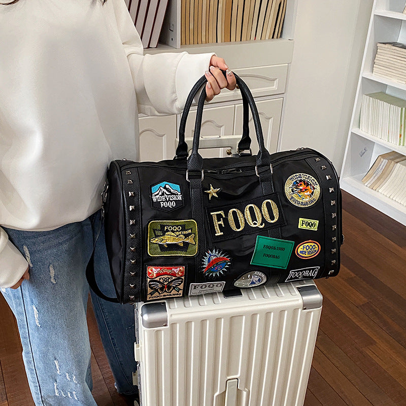 Stylish Patchwork Weekend Duffel Bag Kalsten