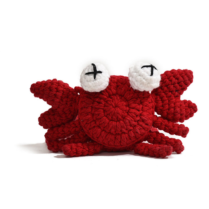 Crocheted Crab Character Backpack