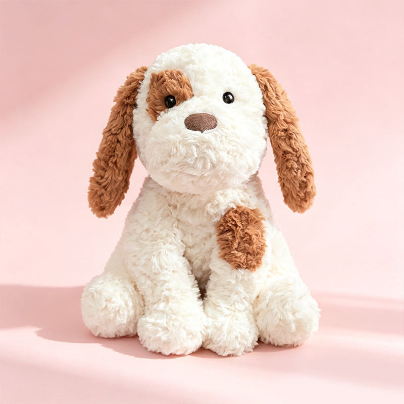 Plush Sitting Cow Comforter Toy with Mixed Faux-Fur Patches Kalsten
