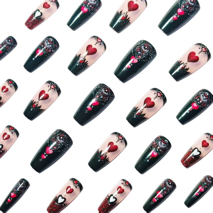 Romantic Heart-Inspired Nail Art Set Kalsten