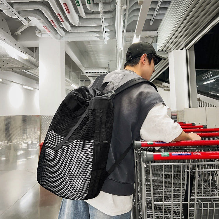 Mesh Drawstring Sports Backpack