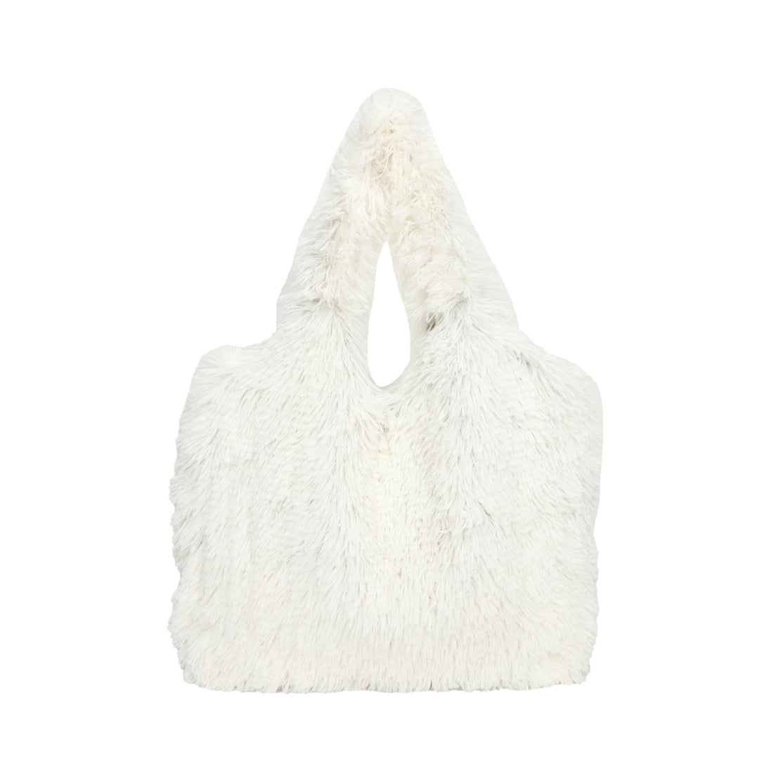 Plush Faux Fur Slouchy Tote Bag