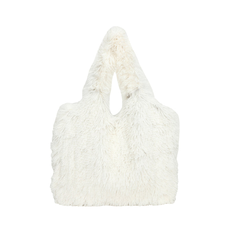 Plush Faux Fur Slouchy Tote Bag