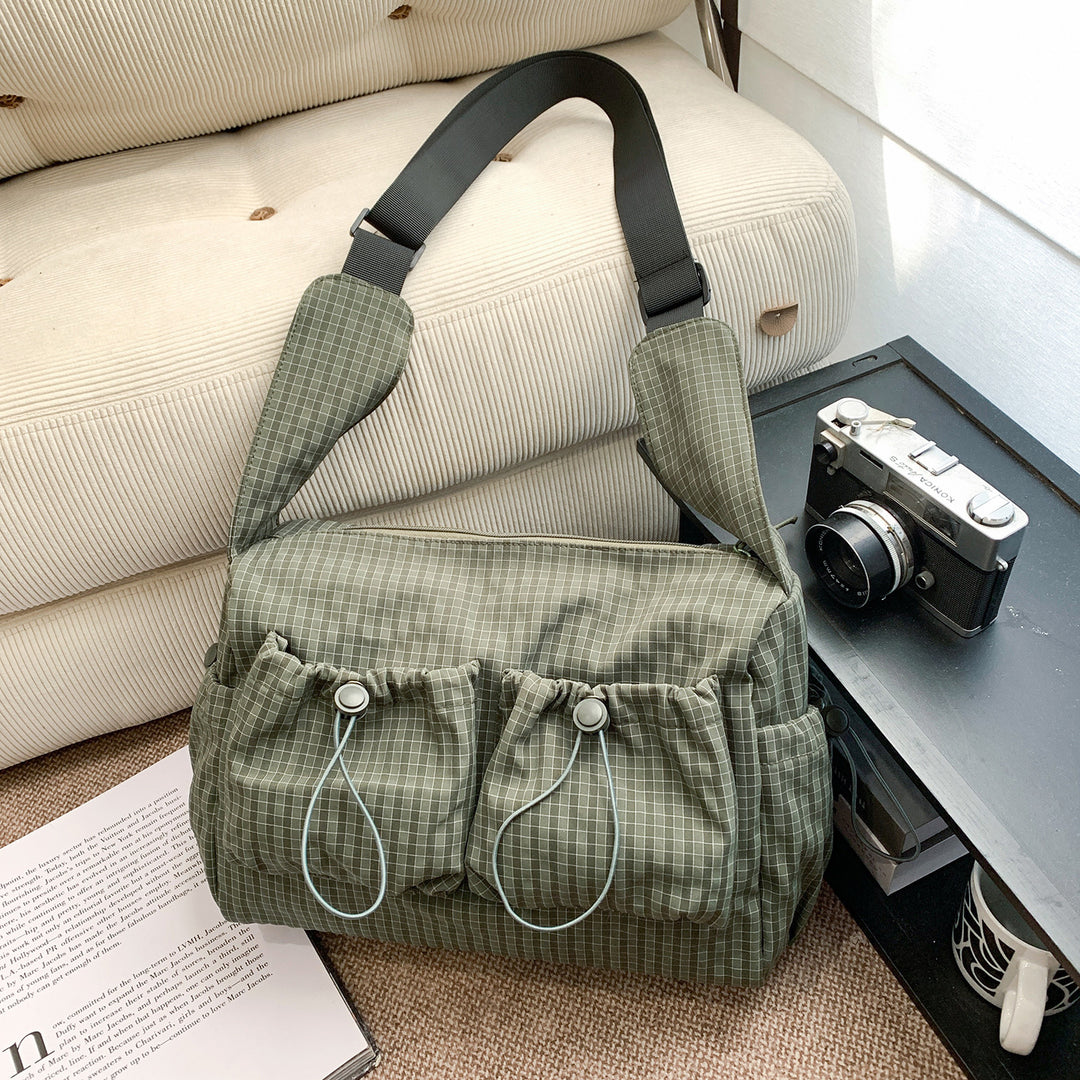 Multi-Pocket Utility Shoulder Bag