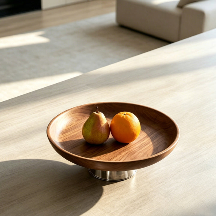 Elegant Wooden Serving Bowl