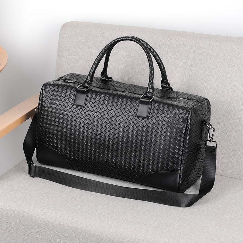 Premium Woven Leather Duffel Bag Kalsten