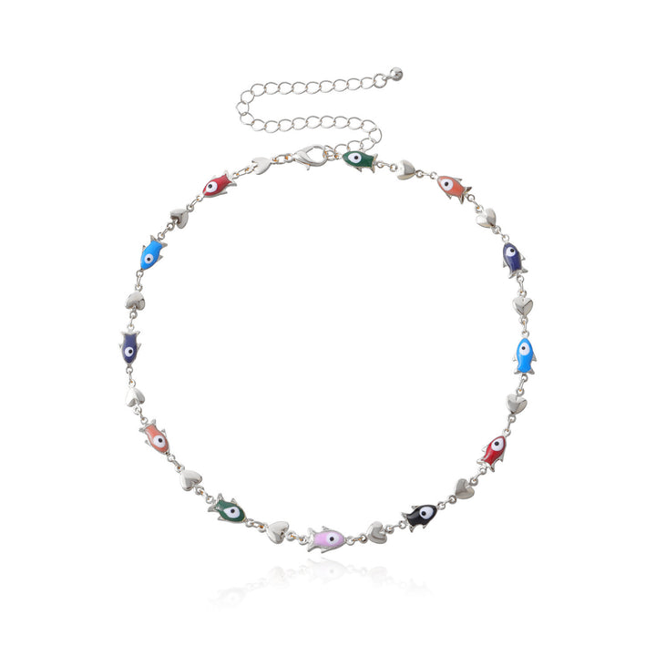 Enamel Fish Charm Necklace Kalsten