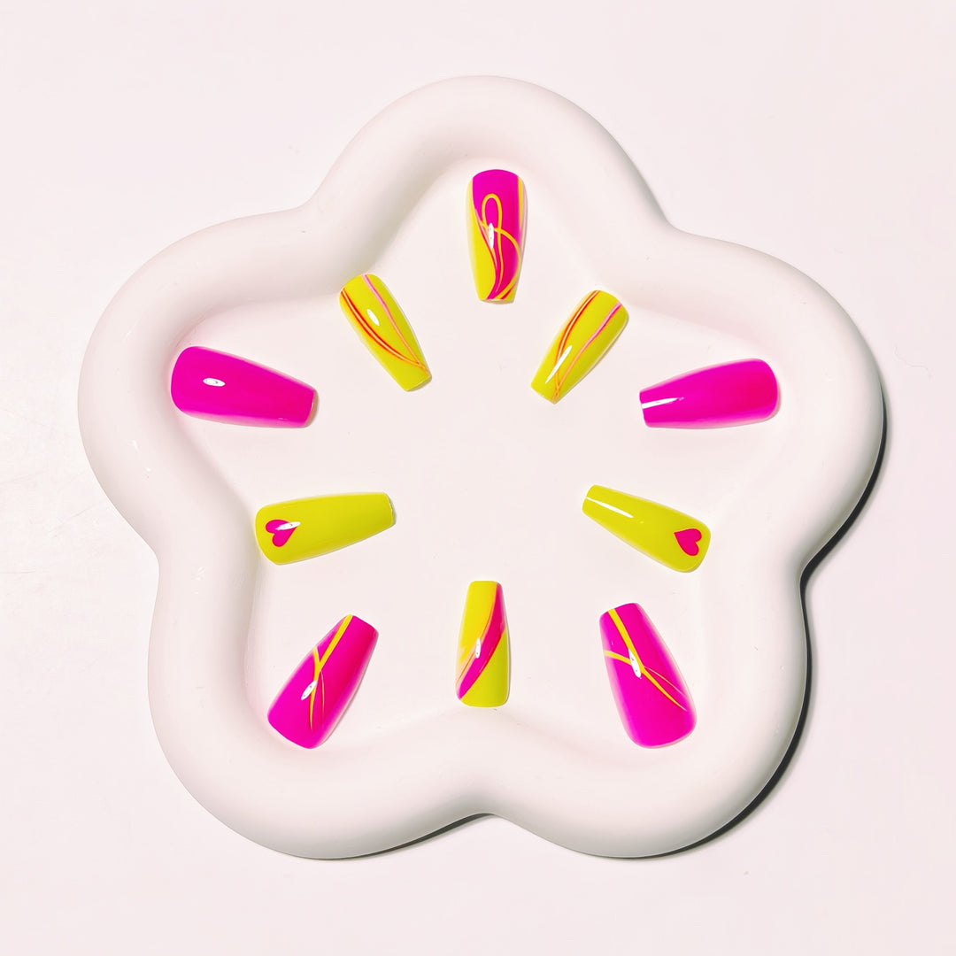Neon Themed Nail Art Kalsten