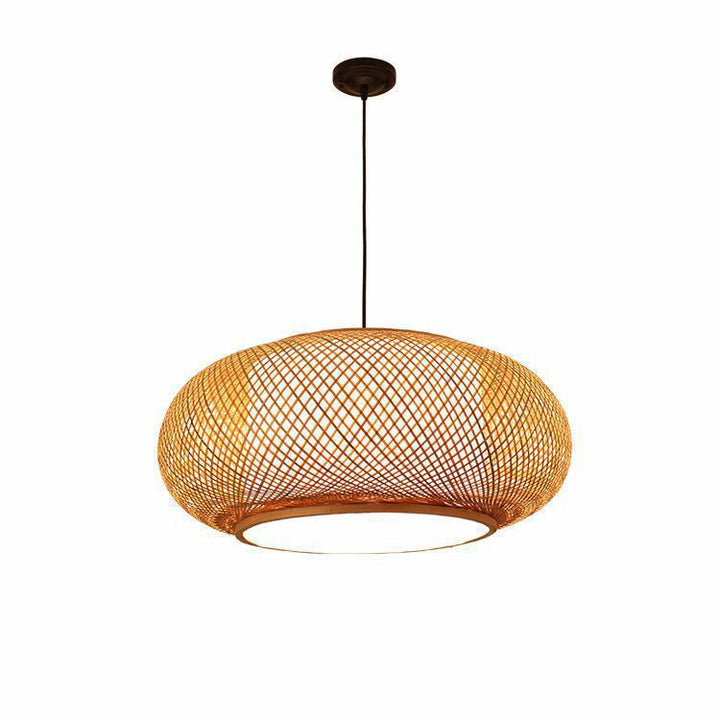 Woven Rattan Hanging Pendant Light