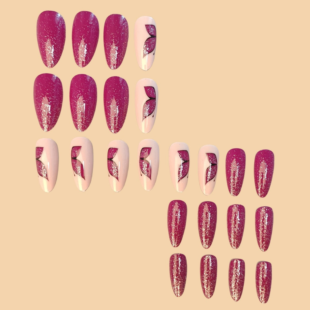 Elegant Glittery Butterfly Nail Art Kalsten