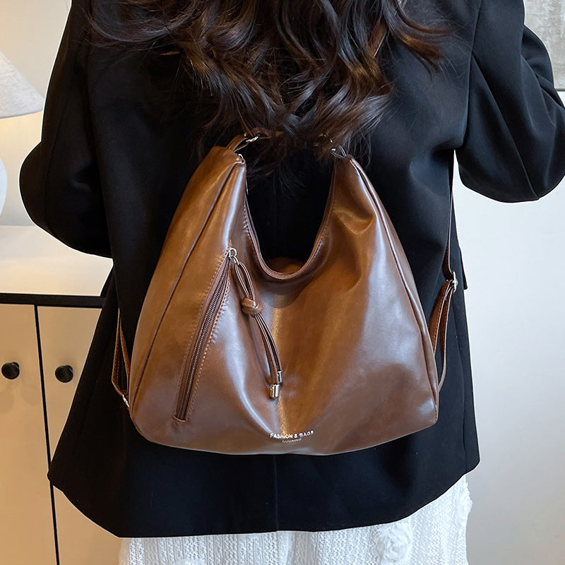 Casual Leather Hobo Bag