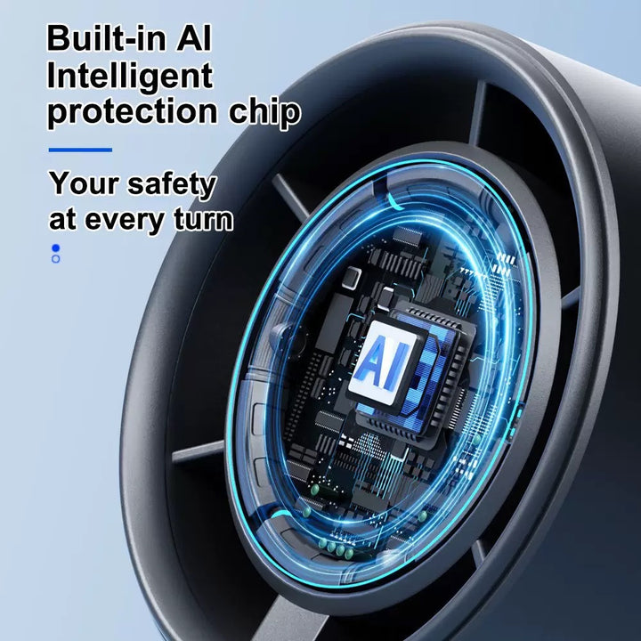 Cooling handheld bladeless personal fan with LED speed display and ultra-quiet brushless motor Kalsten