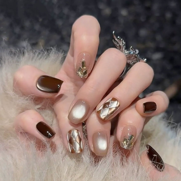 Artistic 3D Decorative Press-On Nails