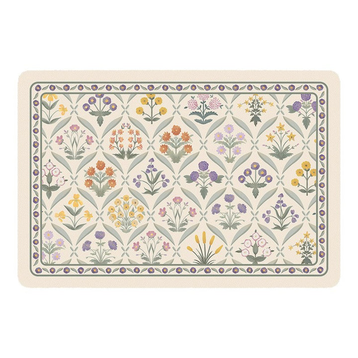 Floral Design Kitchen Mat Kalsten