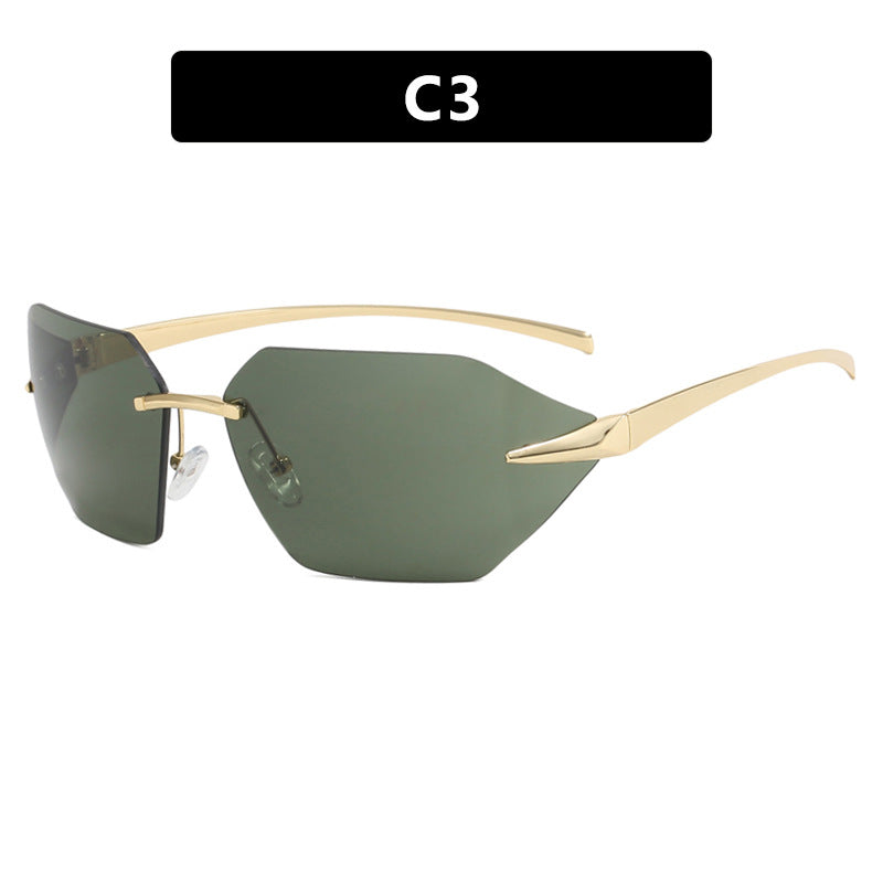 Women's geometric sunglasses with elegant metal frame and polarized lenses Kalsten