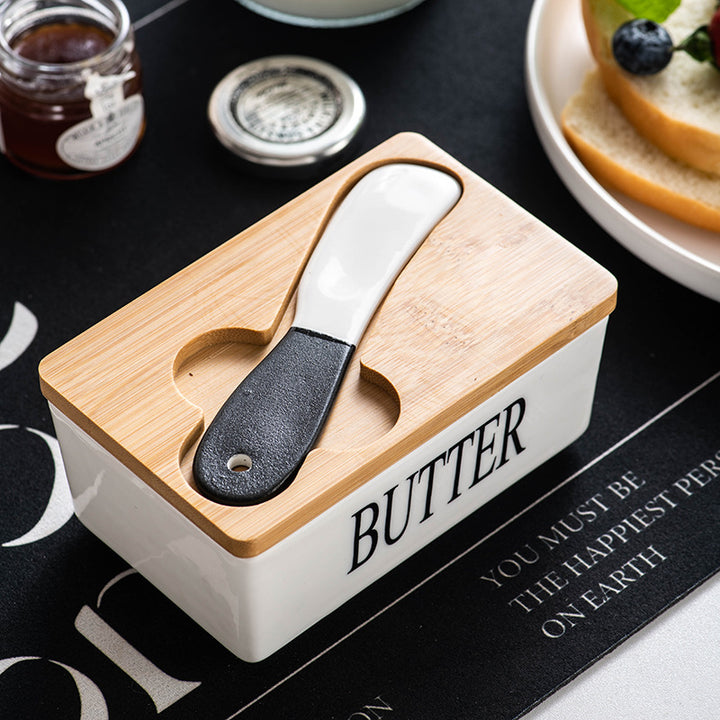 Bamboo Lid Butter Keeper