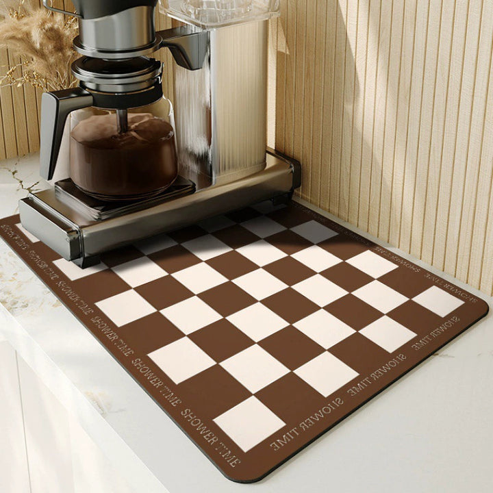 Checkerboard Design Kitchen Mat Kalsten