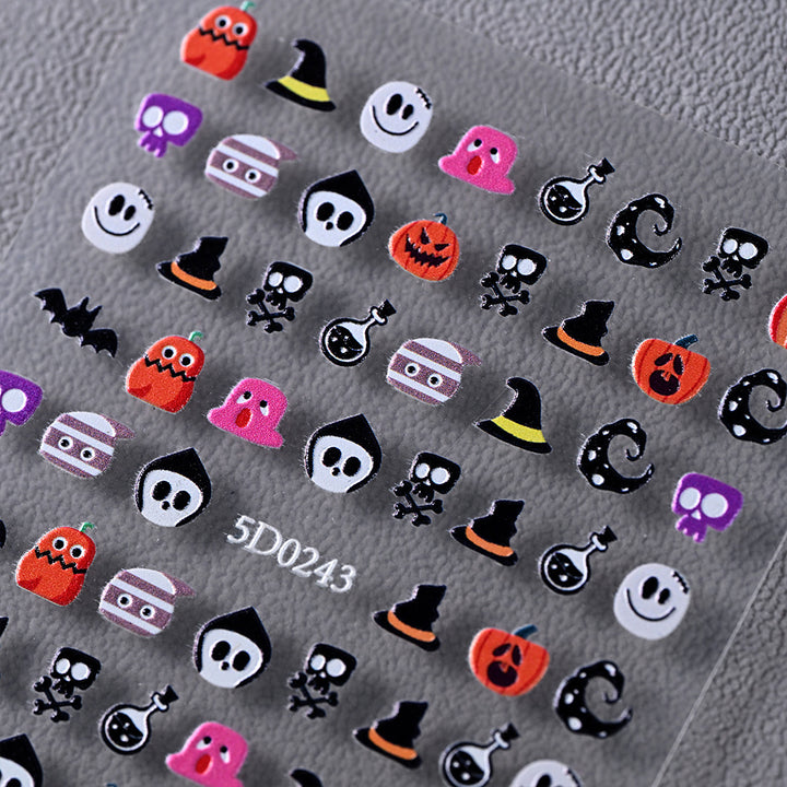 Halloween-Themed Nail Art Sticker Set
