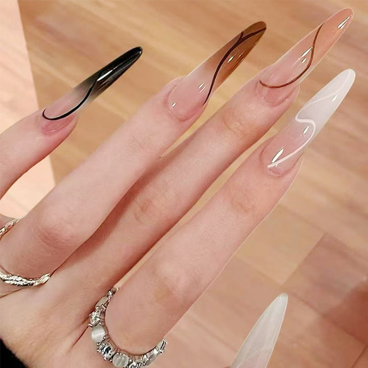 Artistic Long Stiletto Nail Enhancements Kalsten