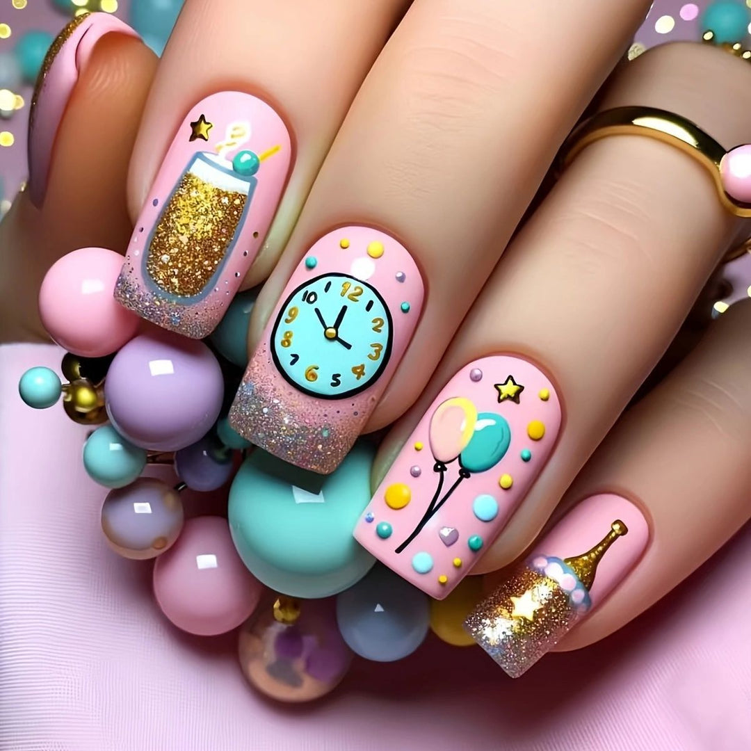 Floral Art Acrylic Nail Set Kalsten