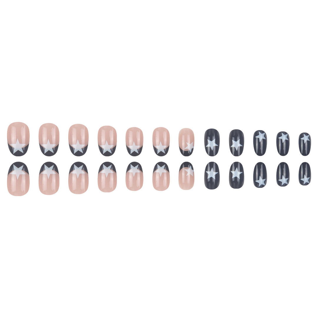 Artistic Star Accented Press-On Nails Kalsten