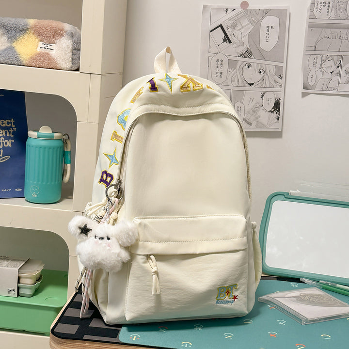 Trendy Embroidered School Backpack Kalsten