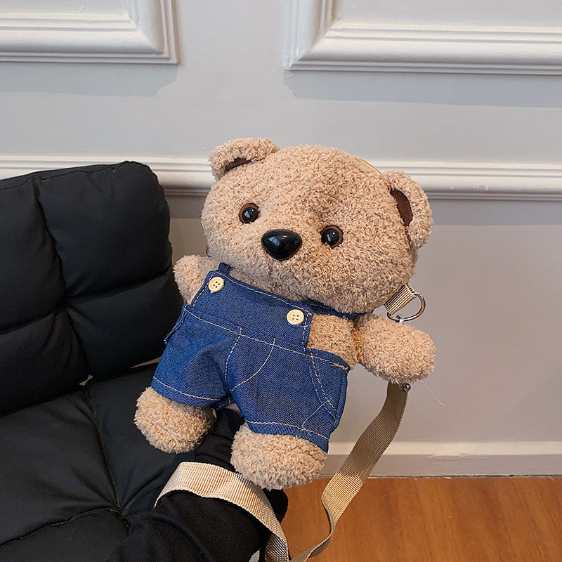 Plush Teddy Bear Crossbody Bag